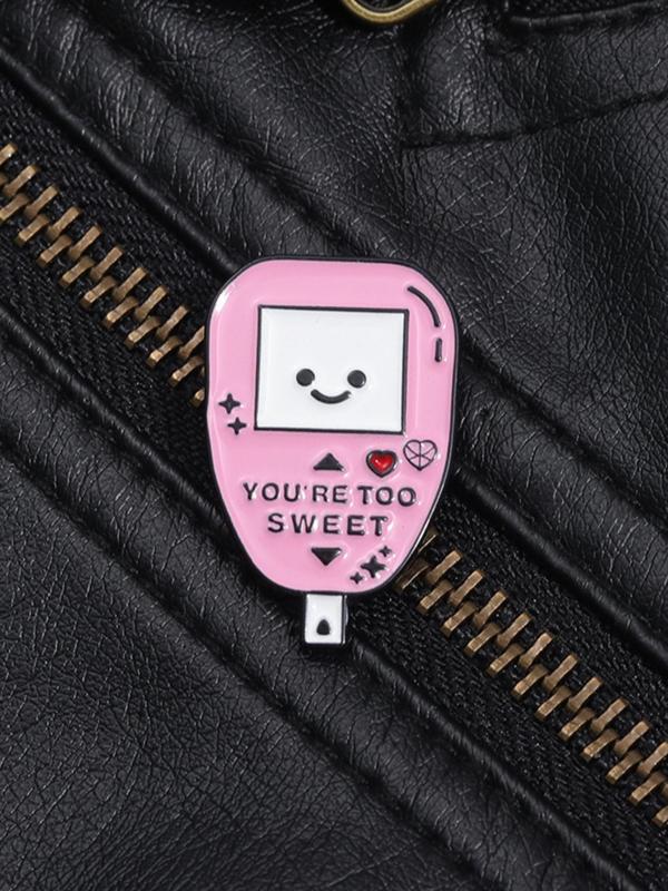 Cute Cartoon Game Console Design Brooch, Fashion Alloy Badge for Daily Clothing Decor, Trendy All-match & Exquisite Brooch for Birthday Gift