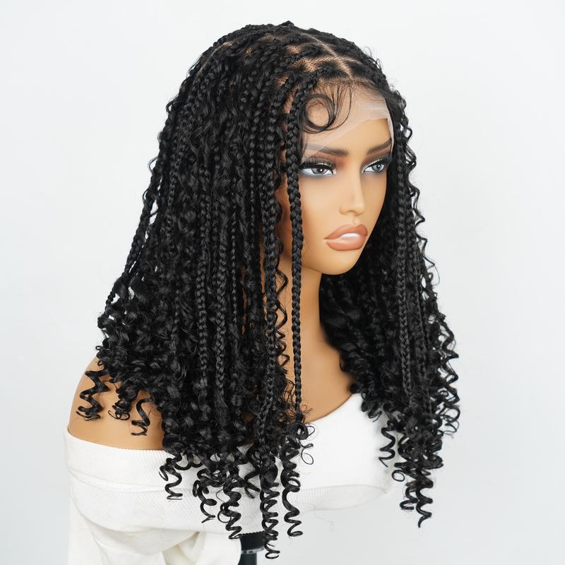 SuperNova 16 Inch Full Lace Bohemian Box Braided Wigs – Luxurious Synthetic Fiber Beauty