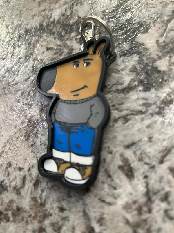 Chill Guy Meme Keychain - Fun and Unique Accessory for Keys or Bag