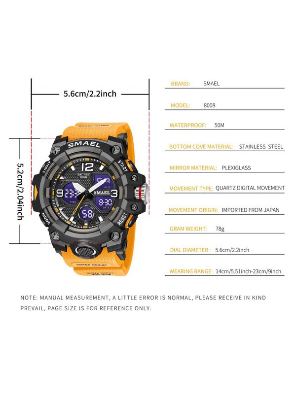 Men's Sporty Digital Analog Dual Display Watch With Box, Fashionable Digital Watch with Digital Display and Analog Hands, Waterproof Watch with Digital Timekeeping, Perfect for Men, Gifts for Men