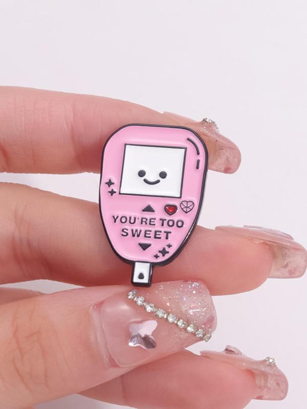 Cute Cartoon Game Console Design Brooch, Fashion Alloy Badge for Daily Clothing Decor, Trendy All-match & Exquisite Brooch for Birthday Gift