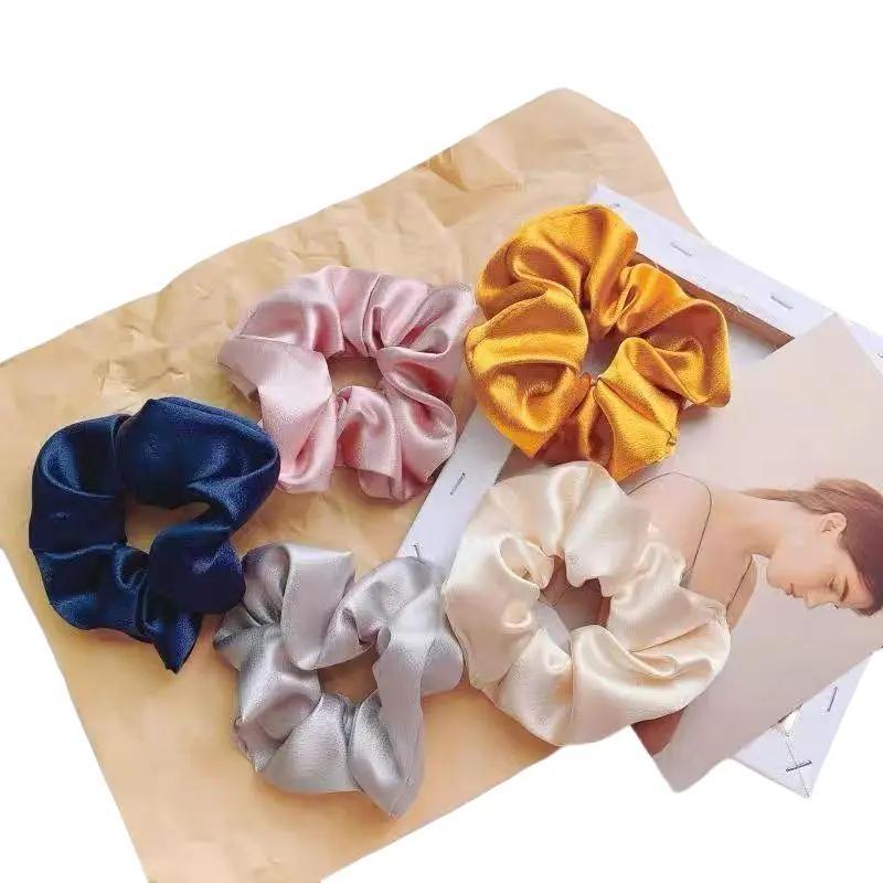 SuperNova Satin Silk Scrunchies for Women - Luxurious, Soft & Smooth Hair Accessories, Ideal for Curly or Straight Hair, Comfortable & Stylish