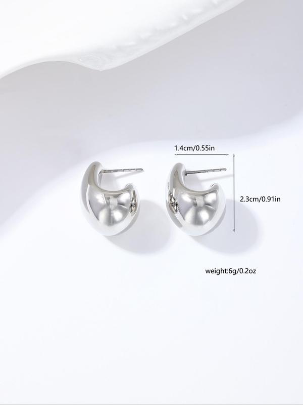 Women's Elegant Water Drop Shaped Earrings, Luxury Jewelry, Exquisite Trendy Earrings, Fashionable Jewelry for Women & Girls for Daily & Party Decoration