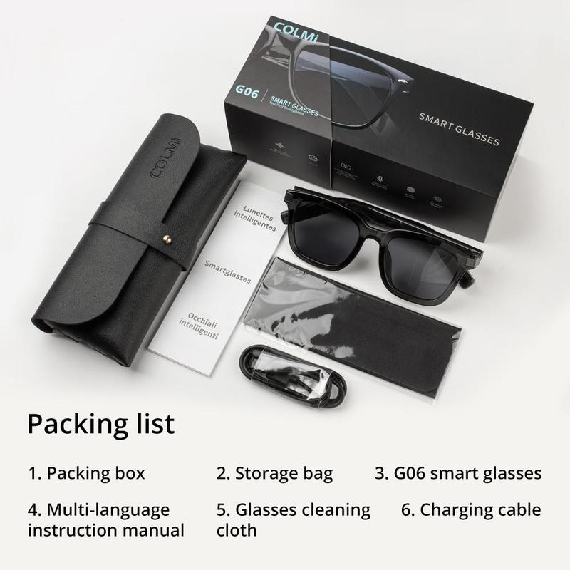 COLMI G06 Smart Glasses, Wireless Headphones Sunglasses, Smart Sports Sunglasses with Microphone, Gifts Suitable for Friends, Travel Essentials