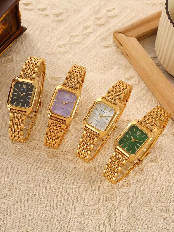 Women's Elegant Fashion Rectangle Dial Quartz Watch, Fashion Watch for Party, Daily Clothing Decor, Trendy All-match & Exquisite Watch for Birthday Gift Watches For Women