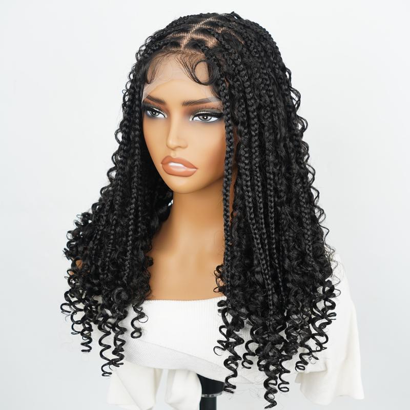 SuperNova 16 Inch Full Lace Bohemian Box Braided Wigs – Luxurious Synthetic Fiber Beauty