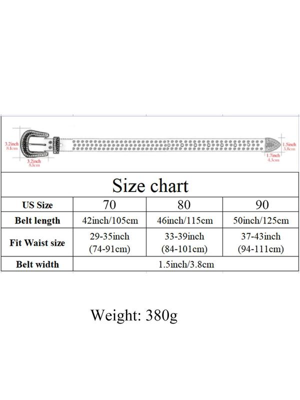 Rhinestone Decorated Bb Belt, Fashion Designer Belt for Women & Men, Trendy All-match & Exquisite Clothes Accessories for Daily & Party Clothing Decoration