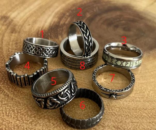 Titanium Style Black Ring - Mens Black Ring - Black Band Ring - Rings for Men - Womens Ring - Stainless Steel - 8mm Band Ring