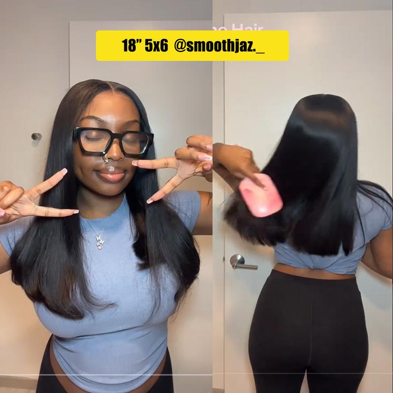 15A Grade Super Double Drown Bob Wig 250% Glueless Human Hair 5x6 Lace Closure Wigs For Women Bleached Konts Pre Plucked Straight Bob Wigs 18 Inch