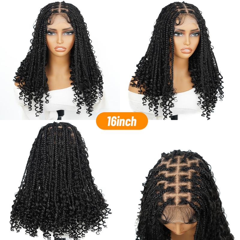 SuperNova 16 Inch Full Lace Bohemian Box Braided Wigs – Luxurious Synthetic Fiber Beauty