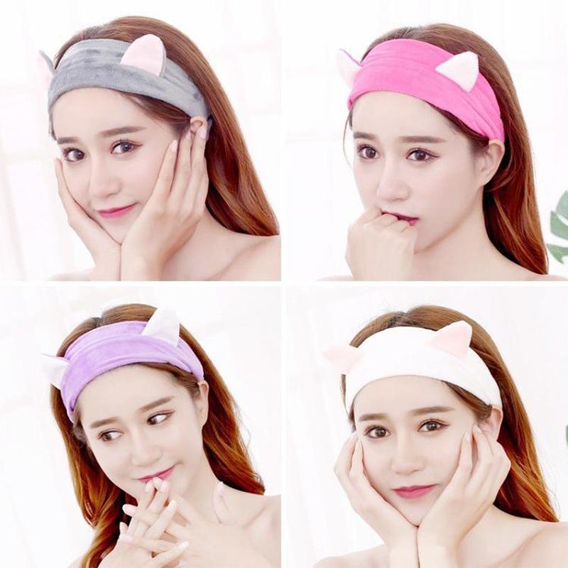 Cute Cat Ear Headband For Women Random Color High Elasticity Headband