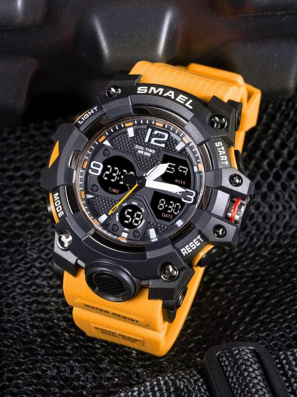 Men's Sporty Digital Analog Dual Display Watch With Box, Fashionable Digital Watch with Digital Display and Analog Hands, Waterproof Watch with Digital Timekeeping, Perfect for Men, Gifts for Men