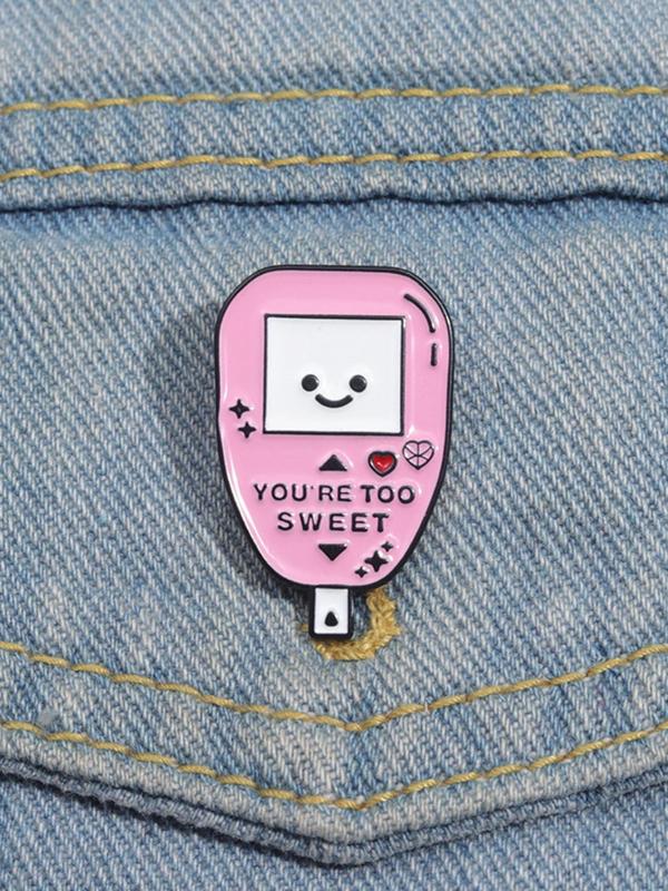 Cute Cartoon Game Console Design Brooch, Fashion Alloy Badge for Daily Clothing Decor, Trendy All-match & Exquisite Brooch for Birthday Gift