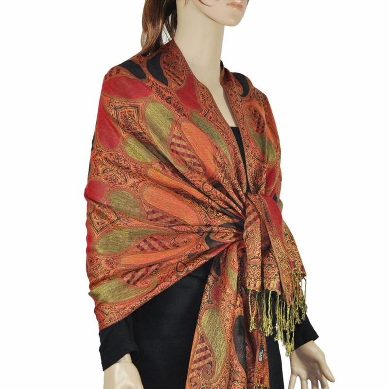 Fashion Colorful Big Paisley Pashmina Scarf Shawl Wrap 18 SOLID COLORS