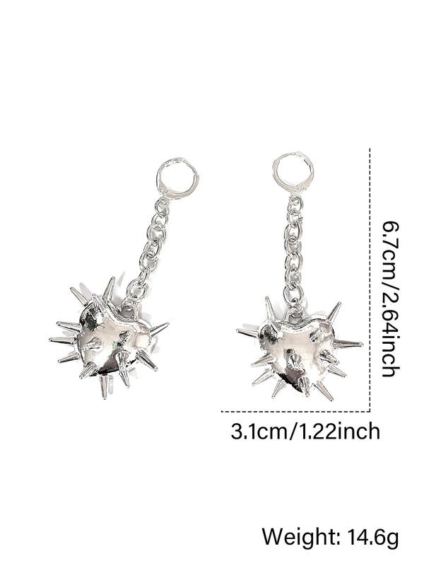 Punk Style Studded Decor Dangle Earrings, Fashionable Jewelry for Women, Trendy All-match & Exquisite Jewelry for Birthday Gift