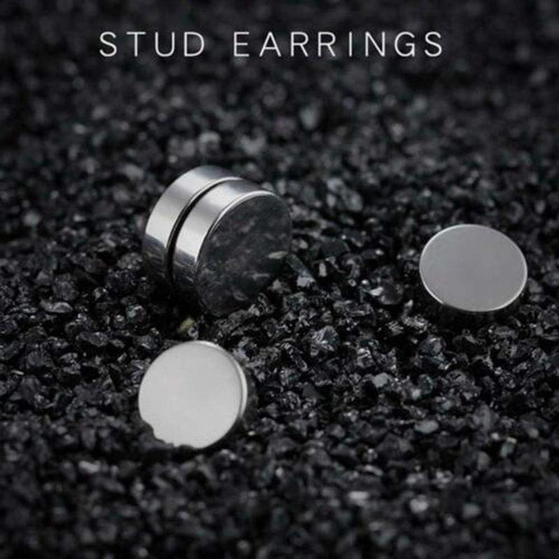 12 Pairs Stainless Steel Non Pierced Earrings for Men Women CZ Clip on Dangle Earrings Set