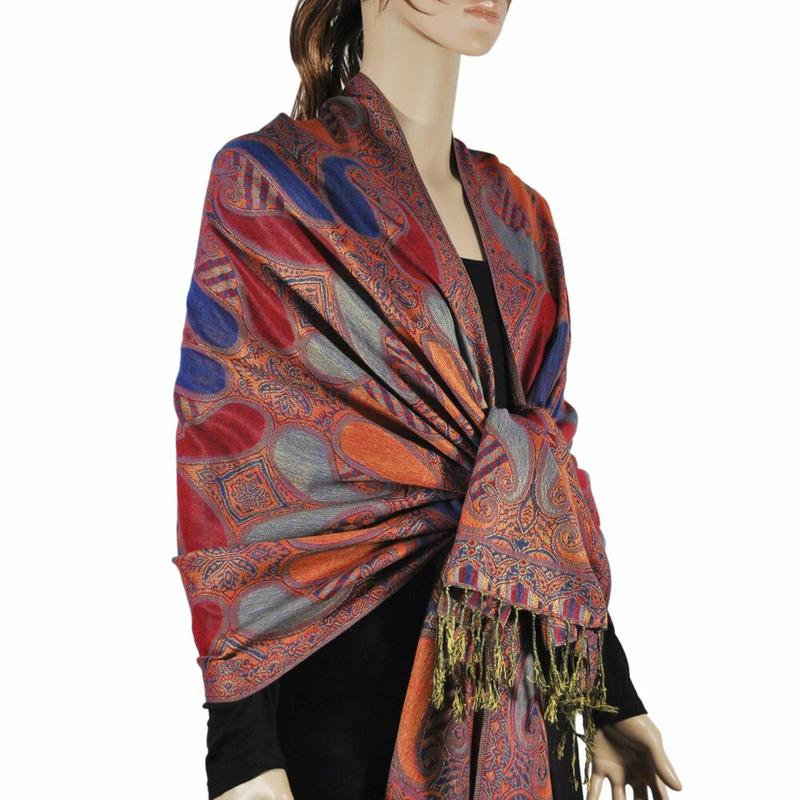 Fashion Colorful Big Paisley Pashmina Scarf Shawl Wrap 18 SOLID COLORS