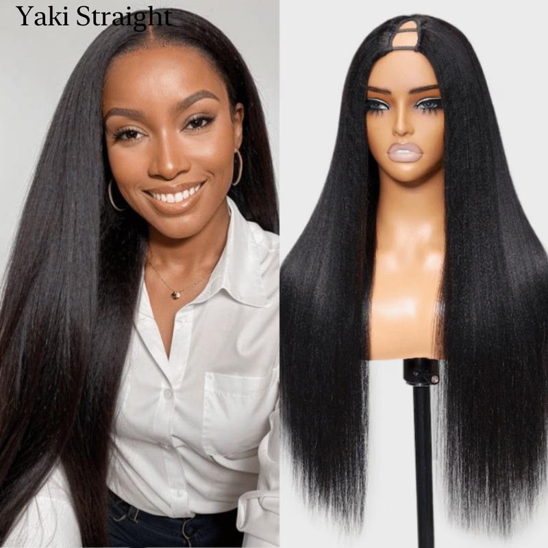 Nadula EasiContour V Part Yaki & Kinky Straight Minimal Leave Out Glueless Curly Wig For Workwear Lover