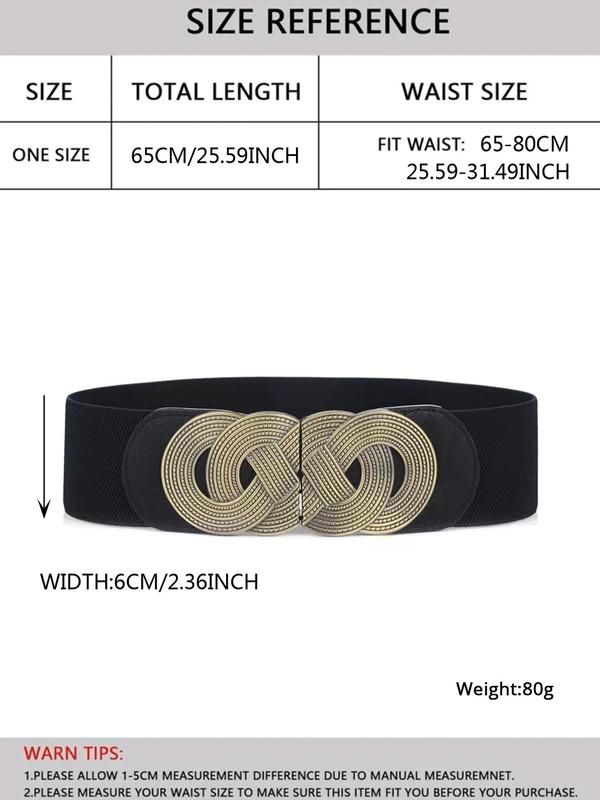 Fashion Elastic Woven Belt,  Women's Solid Color Wide Waistband Decorative Belt for Casual Outfits, Elegant All-match Fashion Accessories for Daily & Party Decoration