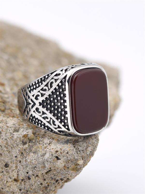 Geometric Design Ring, Fashion Accessories for Both Men & Women for Party, Daily Clothing Decor, Trendy All-match & Exquisite Jewelry for Birthday Gift