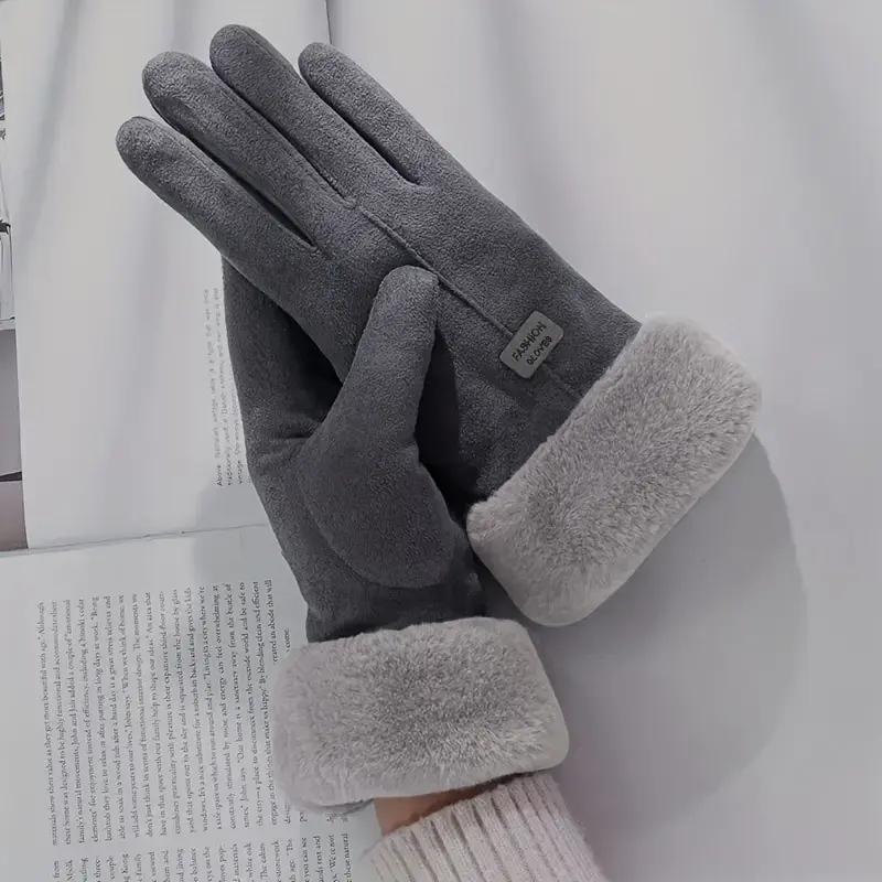 Winter Warm Gloves, Touch Screen Thickened Cold Weather Sports Gloves, Outdoor Essentials for Women & Men, Christmas Gift