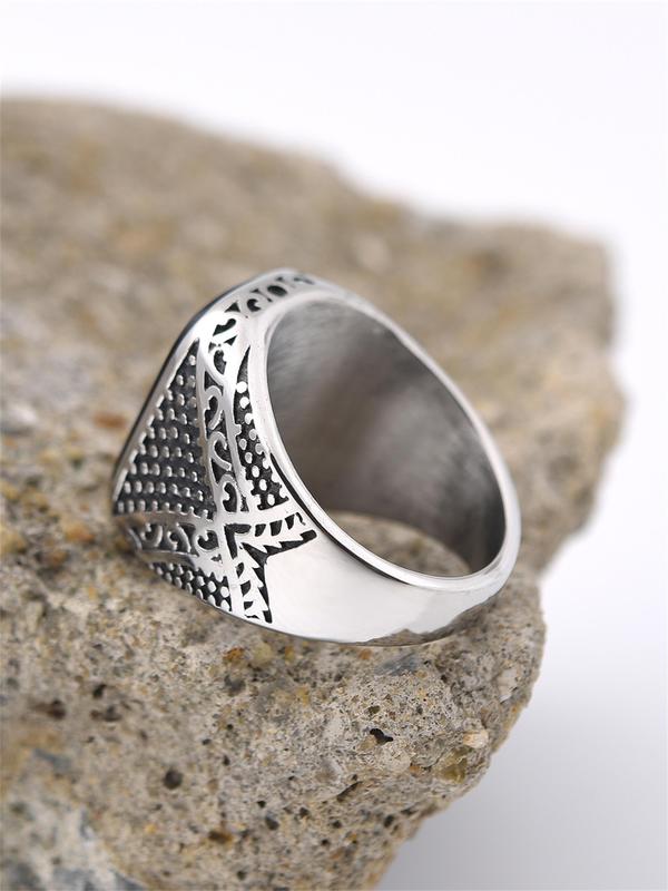 Geometric Design Ring, Fashion Accessories for Both Men & Women for Party, Daily Clothing Decor, Trendy All-match & Exquisite Jewelry for Birthday Gift