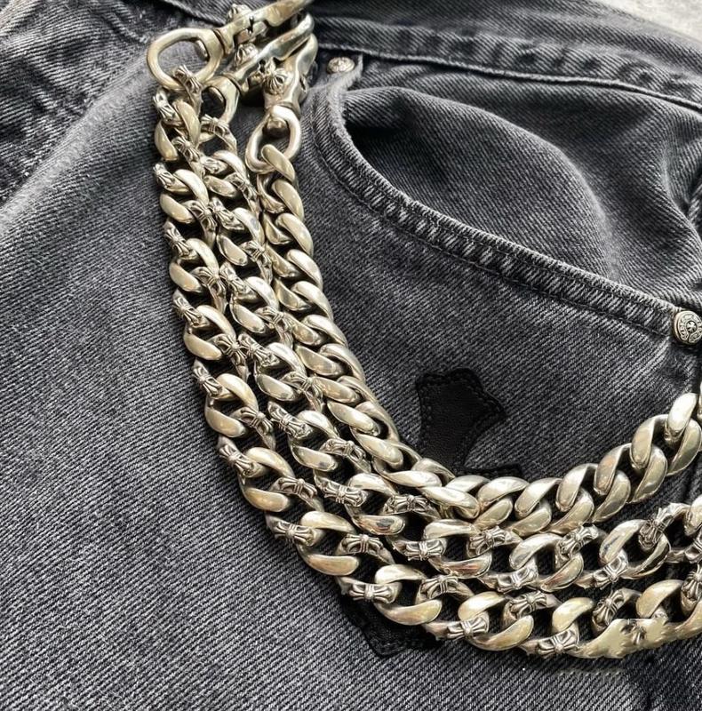 Cool men's pants chain, retro and old-fashioned glossy lobster buckle pants chain, bag chain, classic pants chain. Gift recommendation