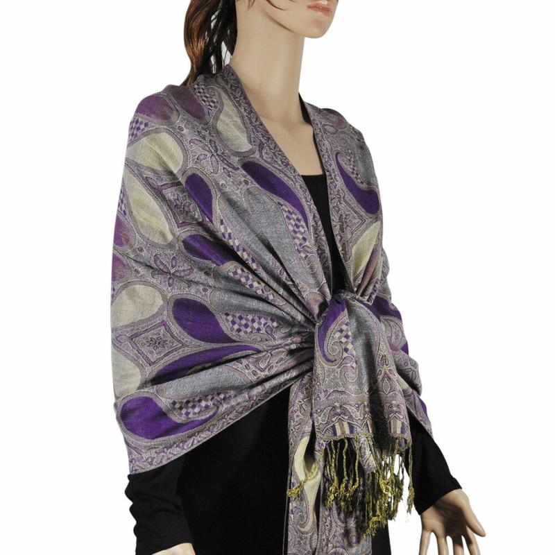 Fashion Colorful Big Paisley Pashmina Scarf Shawl Wrap 18 SOLID COLORS