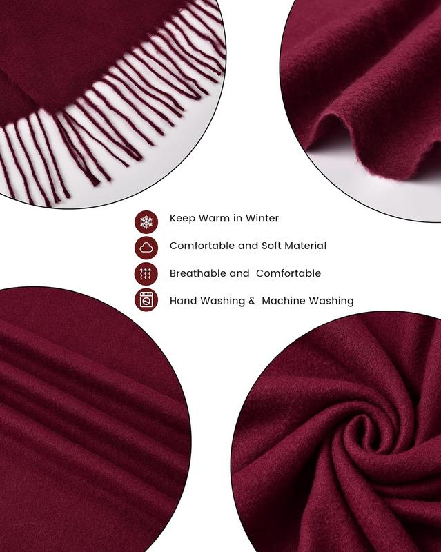 Scarfs for Women, Winter Scarf, Classic Pashmina Shawls and Wraps, Cashmere Feel Scarfs for Women, Long scarves