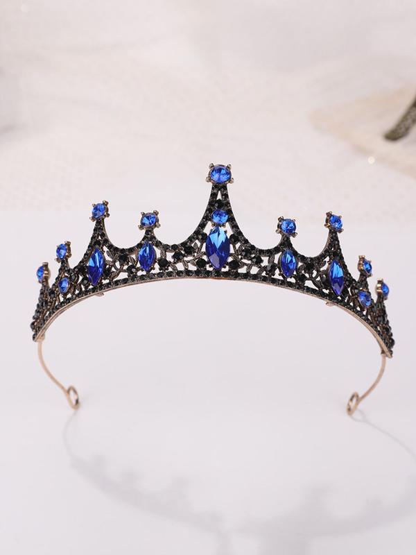 Rhinestone Decorated Crown Tiara for Wedding Party Decoration,  Exquisite Hollow out Design Tiara, Fashion Wedding Bridal Headwear