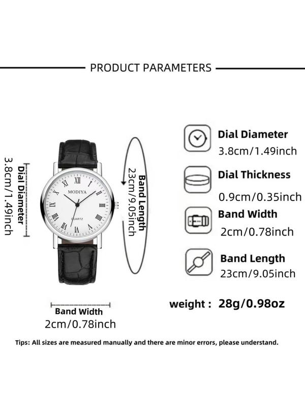 Men's Business Fashion Round Dial Quartz Watch, Fashion Watch for Party, Daily Clothing Decor, Trendy All-match & Exquisite Watch for Birthday Gift with Box