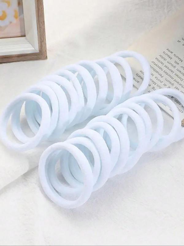 Random Color Solid Color Hair Tie, High Stretch Hair Tie, Casual Simple Hair Accessories for Women & Girls, Minimalist Headwear Suitable for Thick Hair