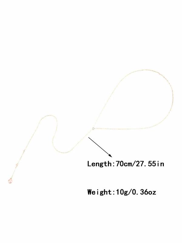 Faux Pearl Decorated Sexy Back Chain, Fashionable Simple Back Chain for Women, Trendy All-match & Exquisite Body Chain for Daily & Party Decoration