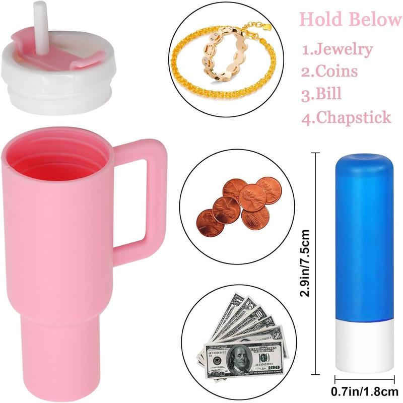 Mini Tumbler Keychain Chapstick Holder,Cute Stanley Cup Charms For Backpack Initial Letter Keychains For Women Girls