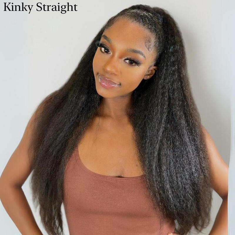 Nadula EasiContour V Part Yaki & Kinky Straight Minimal Leave Out Glueless Curly Wig For Workwear Lover