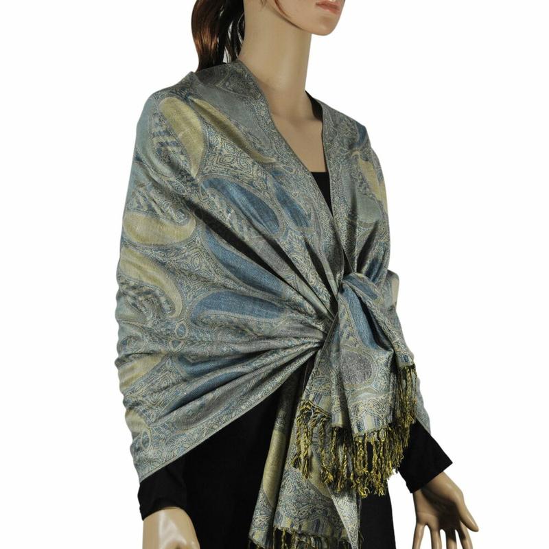 Fashion Colorful Big Paisley Pashmina Scarf Shawl Wrap 18 SOLID COLORS