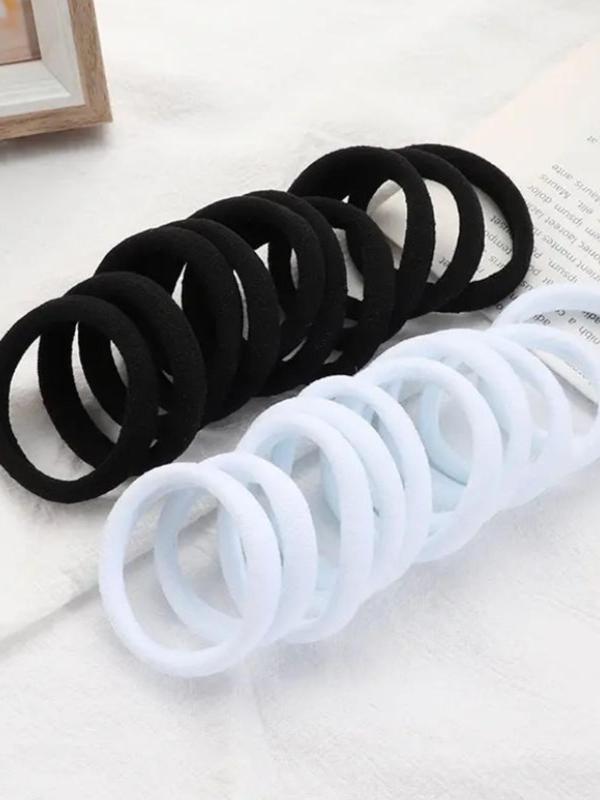 Solid Color High Elastic Hair Tie Set, Women's Versatile Hair Accessories, Casual Headwear Suitable for Thick Hair, Fashion Hair Accessories for Party, Daily Clothing Decor