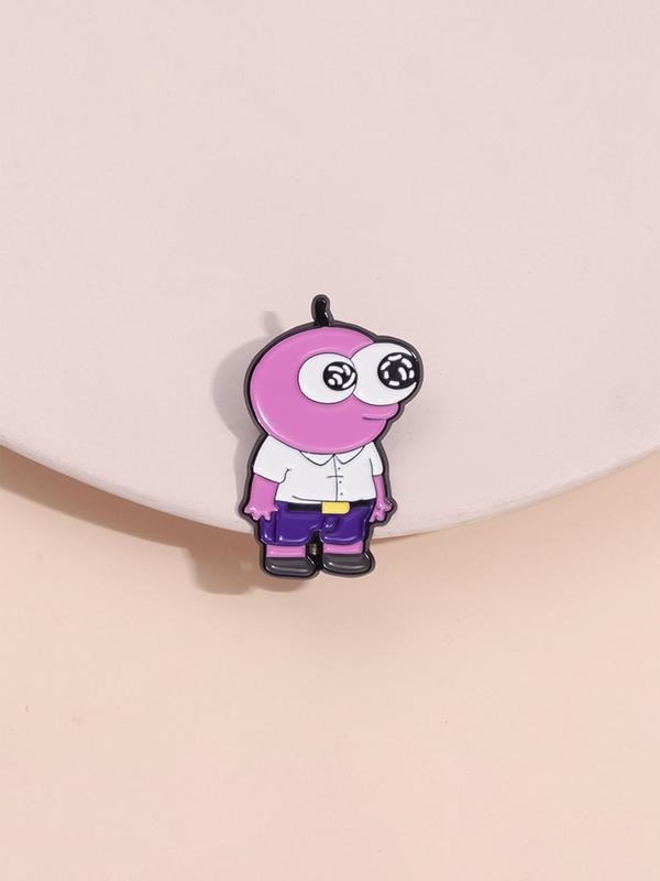 Cute Cartoon Character Design Brooch, Fashion Alloy Badge for Daily Clothing Decor, Trendy All-match & Exquisite Brooch for Birthday Gift