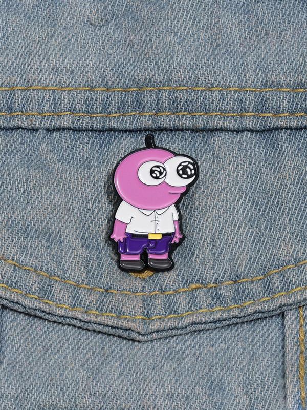 Cute Cartoon Character Design Brooch, Fashion Alloy Badge for Daily Clothing Decor, Trendy All-match & Exquisite Brooch for Birthday Gift