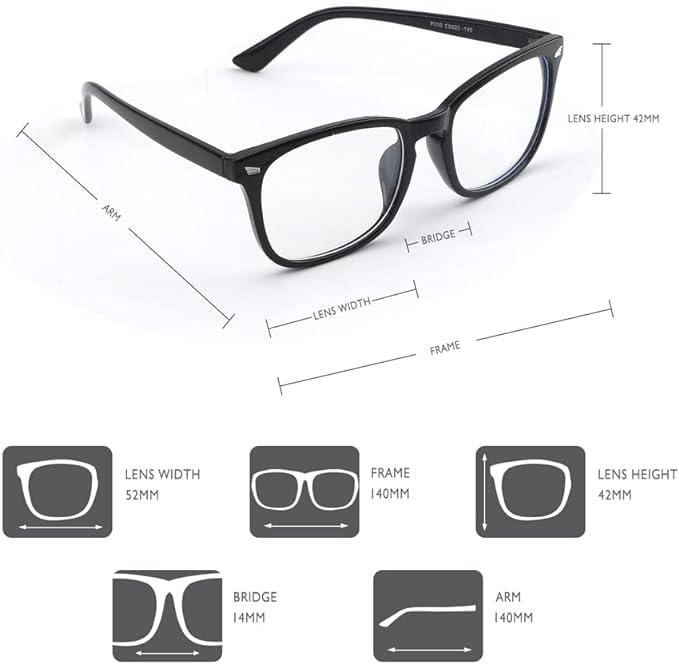 2024 Fashion Glasses, Pro Non-Prescription Decoration Glasses Clear Frame Glasses for Women Men，Party Glasses for Adult Party , Classic Eyewear for Men Women.  Work Glasses, Study Glasses, Daily Use Glasses，Games Glasses