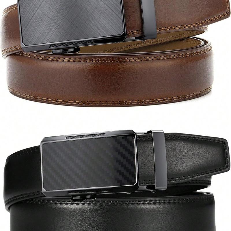 2pc Set CHAOREN Mens Belts Leather Ratchet 2 Pack - Mens Dress Belt For Dress Pants(32mm) For Halloween