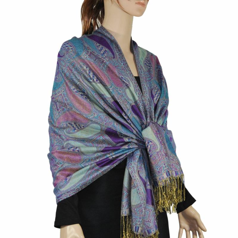 Fashion Colorful Big Paisley Pashmina Scarf Shawl Wrap 18 SOLID COLORS