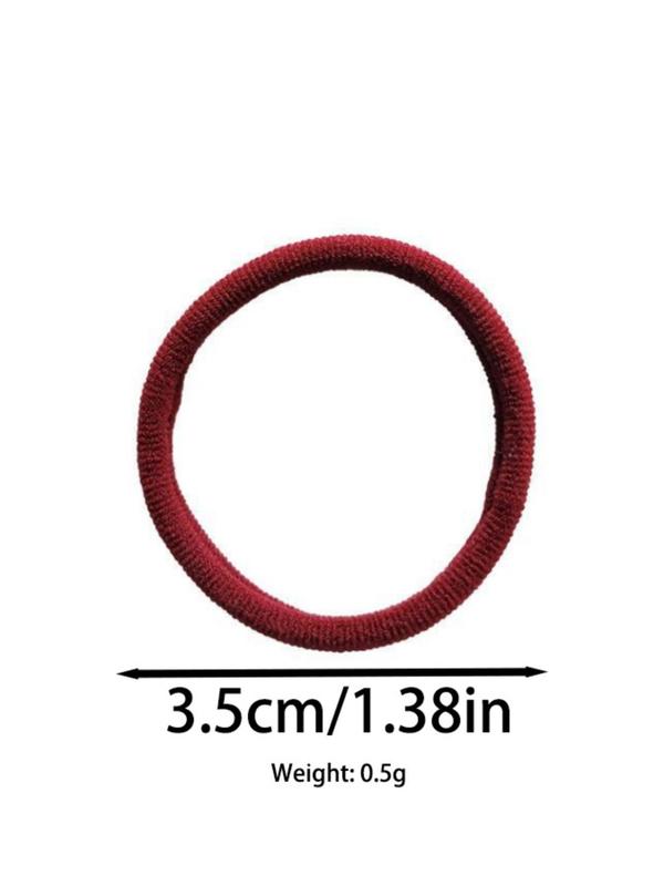 Random Color Solid Color Hair Tie, High Stretch Hair Tie, Casual Simple Hair Accessories for Women & Girls, Minimalist Headwear Suitable for Thick Hair