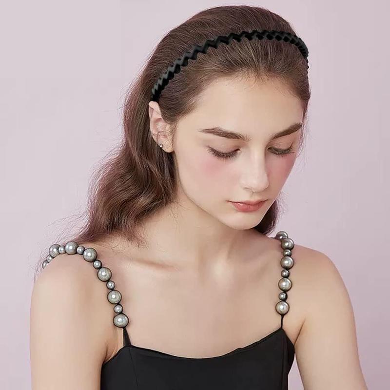 6 count Fashion Plastic Headbands for Women Girls Hard  Hairbands Hair Hoop