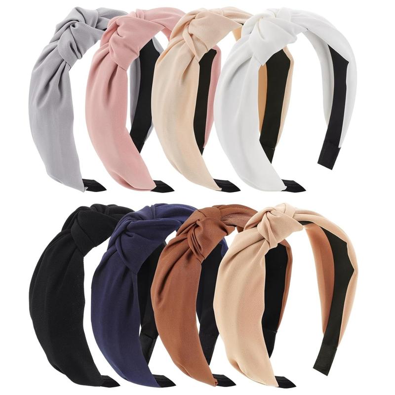 Headbands for Women, 8 Pack Knotted Headbands Fashion Women Hair Accessories Knotted Wide Headbands