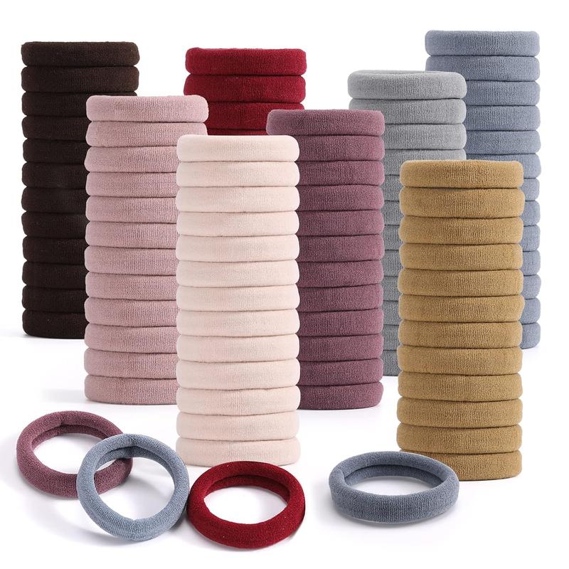 100count Hair Ties, Elastic Hair Ties for Thick Thin Hair, Seamless Hair Ties, Damage-Free Hair Ties for Women, Elastic Hair Ties for Girls, Soft Hair Accessories Ponytail Holder