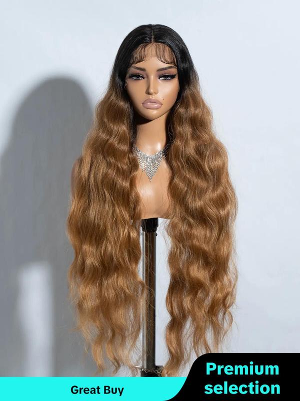 Women's 36inch Long Wavy Synthetic Lace Front Wig, Natural Fluffy Trendy Hair Wigs, Fashionable Hair Wigs for Daily & Costume & Cosplay Party Decoration, Wig for Women