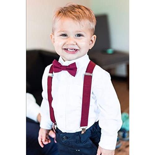 Boys Child Kids Bow ties - Adjustable Pre Tied Solid Color Wedding Party Bowties