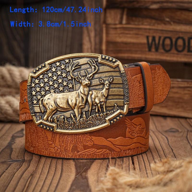 Deer Belt Buckle for Men, Patriotic American flag Deer Belt Buckle, Elk Deer Belt Buckle, Norse Viking Deer Head Belt Buckle, Punk Deer Belt Buckle, Western Cowboy Belt Buckle chao ren ed c