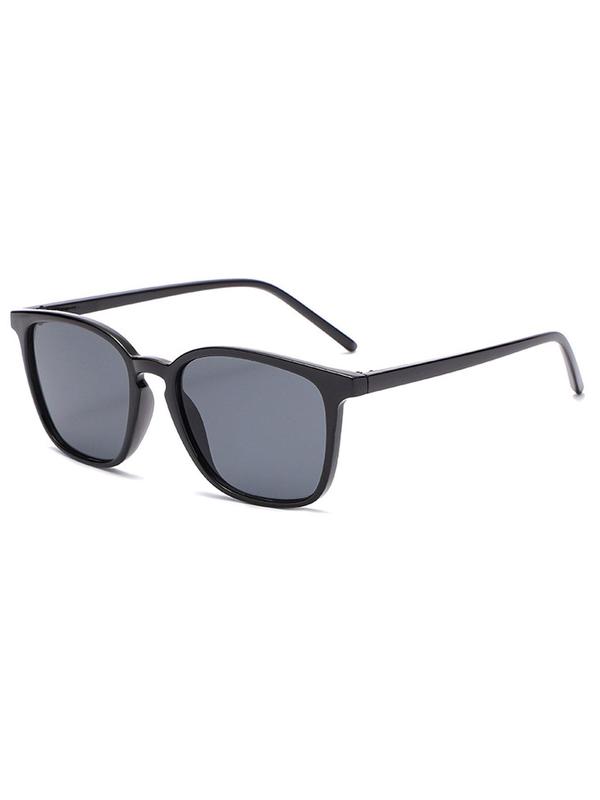 Unisex Simple Style Square Frame Sunglasses, Trendy Casual Sunglasses for Women and Men, Fashion Accessories for Everyday Use and Outdoor Activities